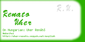 renato uher business card