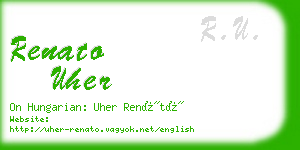 renato uher business card